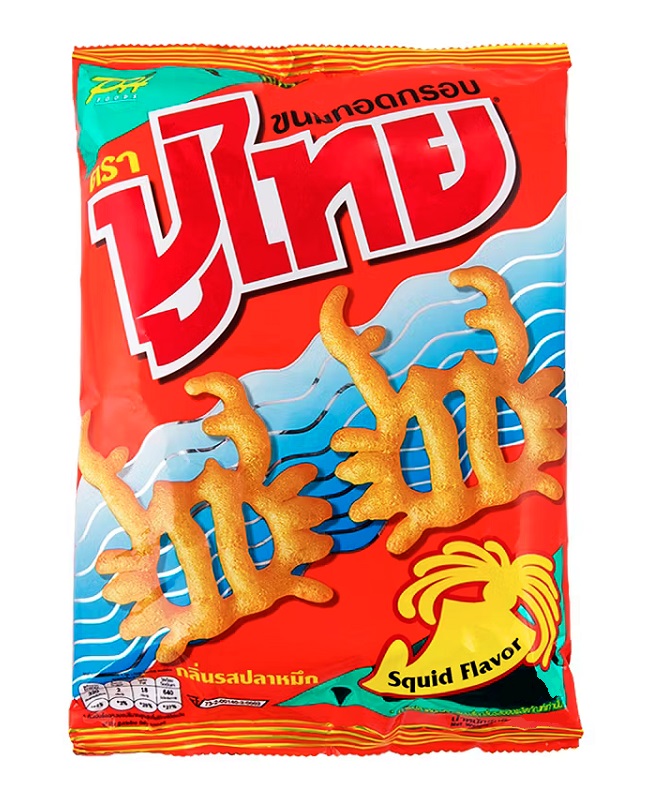 Snack di grano e tapioca gusto Calamaro - Puthai 55g.